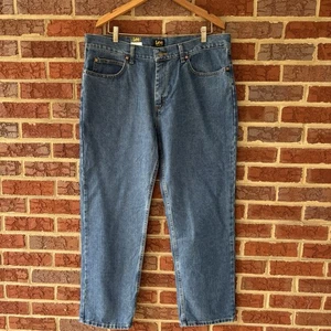 LEE RELAXED FIT STRAIGHT LEG JEANS Men`s 38X29 Pepper Stone 100% Cotton NWT - Picture 1 of 8
