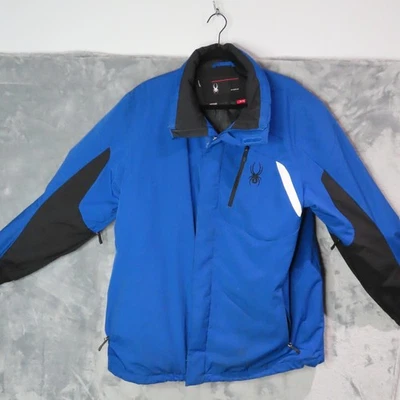 Spyder Jacket Mens XL Thinsulate Insulated Ski Winter Snow Coat Pockets Blue - Image 1 of 4