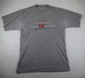 Vintage Levis Shirt Mens Medium Grey 90s Western Wear Levi's Strauss Y2K - Picture 1 of 8