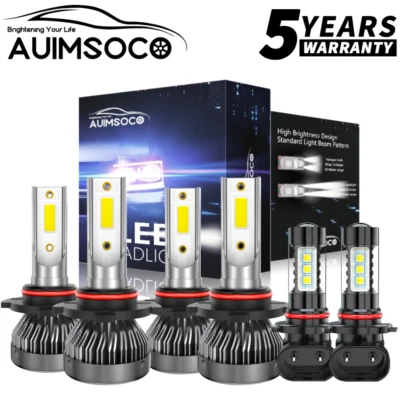 For Toyota Avalon Sedan 4-Door 2000-2007 LED Headlights High Low Fog Light Bulbs - Image 1 of 4