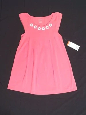 NWT Gymboree Girls Size 5 Everyday Favorites Coral Pink Daisy Dress Tunic Spring - Image 1 of 3