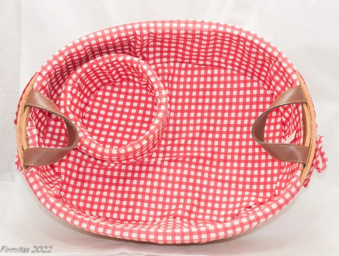Outdoor Oval Tan Woven Party Wicker Basket Storage Display Food Chips Summer Cover
