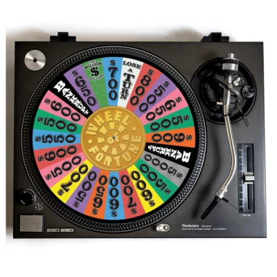 WHEEL OF FORTUNE Turntable Slipmat for Vinyl Record Player 12” DJ Slip Mat - Image 1 of 2