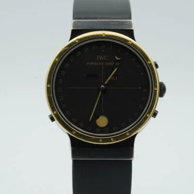 IWC VINTAGE HERREN UHR 32MM 3330 VINTAGE TITAN TOP RAR QUARTZ MONDPHASE  DEFEKT - Bild 1 von 4