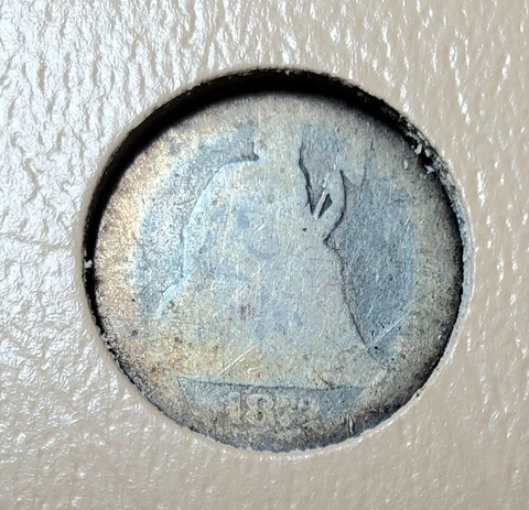 1872 Silver Seated Liberty Dime 10c Cover