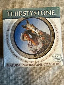 Vintage 1994 ,ThirstyStone Coasters ,Roy Rodgers - Set of 4 in Original Box - Picture 1 of 5