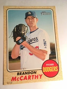 2017 Topps Heritage High Number 5x7 Brandon McCarthy Dodgers 507 01/10 Gold - Picture 1 of 1