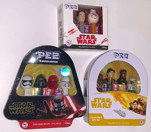 PEZ Star Wars REY, HAN SOLO & KYLO REN und FIRST ORDER Sammlerstück Geschenkdose Set  - Bild 1 von 6