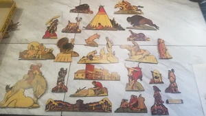 Antiguo caballo vaquero recortados de papel occidental de alta calidad década de 1920 - Imagen 1 de 13