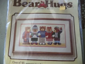 Vintage Dimensions Needlepoint Kit Bears Class of 45 Gloria Kahn 18 x 9 NIP - Picture 1 of 5