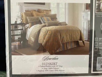 Nueva Hermosa Falda Cama Waterford Linens Reardan Queen. Gota 18". Foto 1 de 4