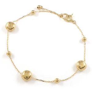Pulsera Joyería Fina Motivo Bola Redonda Oro Amarillo 750(18K) - Imagen 1 de 5