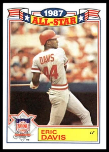1988 Topps #17a Eric Davis Glossy All-Stars Cincinnati Reds Baseball - Picture 1 of 2