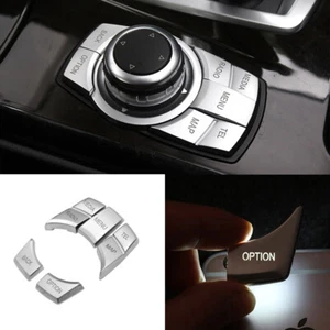 Para BMW 5 serie F10 F18 Chrome Central Multimedia Switch Button Cover Stickers - Imagen 1 de 3
