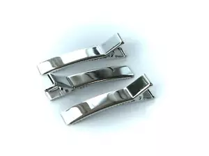 25 PCS 50MM Silver Alligator Clips Double Prong Hair Clips for DIY Projects - Picture 1 of 3