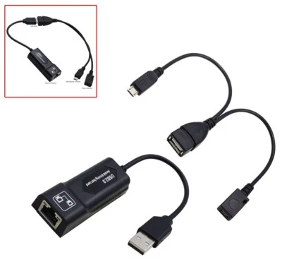 Pufferung RJ45 LAN Ethernet USB Adapter Kabel für Amazon Fire TV 3 Stick Gen 2 - Bild 1 von 4