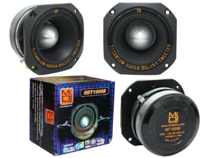 MR DJ HDT1000B 4" buzina bala tweeter carro van UTV marinha motocicleta esportes a motor - Imagem 1 de 4