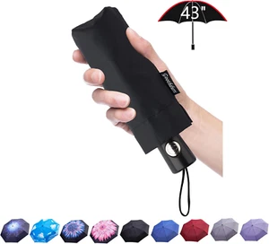 Automatic Mini Travel Windproof Umbrella Compact Auto Open/Close Small Lightweig - Picture 1 of 7