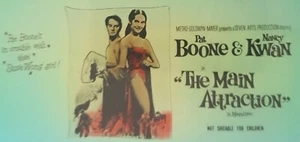 THE MAIN ATTRACTION [MGM 1963] Vintage Comming Attraction Cinema Glass Slide - Picture 1 of 2