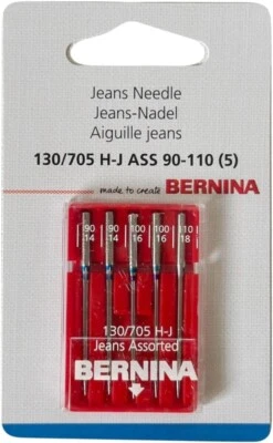 Pantalones de mezclilla Bernina genuinos agujas talla 90-110 (14-18) paquete 5 130/705H-J Foto 1 de 3