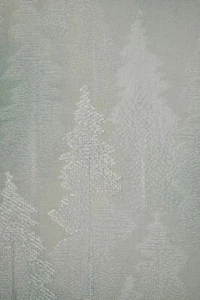 "SNOW FALLS ON CEDARS" 100%SILK TSUKESAGE BOLT: FOREST TREES Gradation@y75 12Yx - Picture 1 of 19