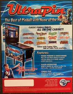 ULTRA PIN Virtual Pinball Machine - Global VR Advertising Flyer - 2006 - Bild 1 von 3