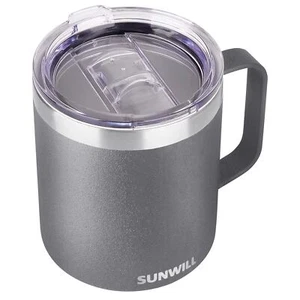Coffee Mug with Handle, 14oz Insulated Stainless Steel Coffee Travel Mug, Dou... - Picture 1 of 7