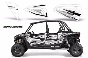 AMR Racing Graphic Kit Polaris RZR 1000 UTV 4 Door OEM Inserts 2014 MONOCHROME - Picture 1 of 1