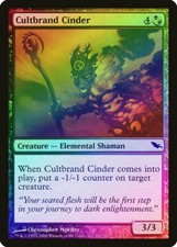 Cultbrand Cinder FOIL Shadowmoor PLD Black Red Common MAGIC MTG CARD ABUGames