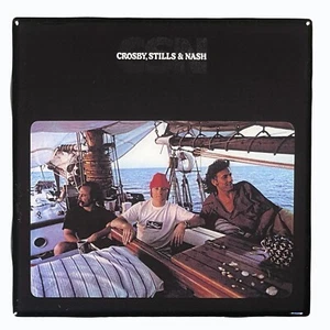 CROSBY, STILLS & NASH CSN Ceramic Custom Tile COASTER Barware Cork Album Art - Picture 1 of 5