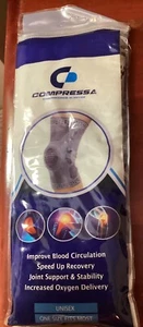 Compressa Compression Knee sleeve, Unisex, One-size, NEW In Pkg., Gray - Picture 1 of 2