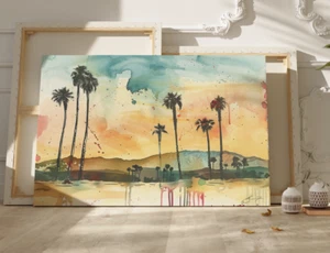 PALM SPRINGS CALIFORNIA Top Quality Art Print Avail. 8X10" or 11X17" DESERT SKY - Picture 1 of 3