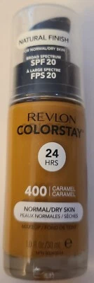 REVLON COLORSTAY FOUNDATION FOR NORMAL/DRY SKIN,  400 CARAMEL NATURAL FINISH - Image 1 of 2