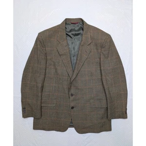 Abrigo deportivo Jos A Bank Blazer para hombre 44R marrón tostado a cuadros lana cachemir - Imagen 1 de 13