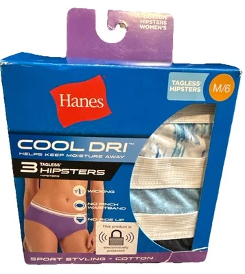 Hanes Women's Cool Dri Hipster Panties -  3 pair  -  Size M/6 - Image 1 of 3