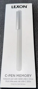 Lexon C-Pen Memory Ballpoint Pen 32gb USB-C Drive Brand New Boxed - Afbeelding 1 van 4
