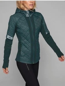 Athleta Jacket Women’s Medium Rock Springs PrimaLoft Quilted Hooded Full Zip - Picture 1 of 10