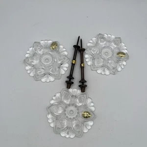 Glass Curtain Stays Made In Czech Republic For Castle Antiques 3 Stays 2 Shafts - Picture 1 of 10