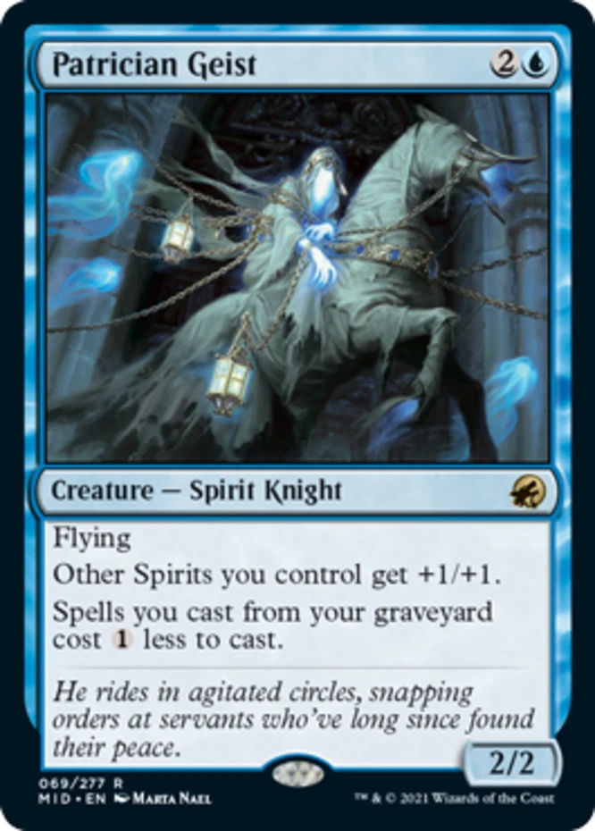 x1 Patrician Geist - Innistrad: Midnight Hunt - NM - MTG - Image 1 of 1