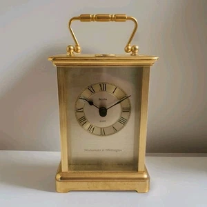 Bulova Quartz Desk Clock Westminister. Purdue University Emblem. Boilermakers - Picture 1 of 8