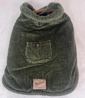 Woolrich Pana Perro Abrigo Chaleco Chaqueta Cazador Verde y Marrón con Bolsillo 28”x16” Foto 1 de 4