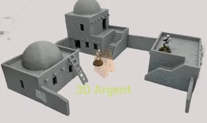 Desert Arabic homestead Buildings Terrain Legion 40k D&D scifi 28mm wargame - Picture 1 of 17