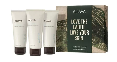 Loción Colección Piel y Cuerpo Ahava ~ Crema de Manos ~ Gel de Ducha ~ Juego de Regalo de 3 Piezas Foto 1 de 4