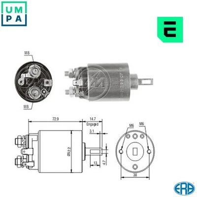 SOLENOID SWITCH STARTER ZM787 FOR VOLVO 740/Kombi/Break/Combi/Rural 940/II/Mk - Image 1 of 4