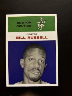 BILL RUSSELL 1961 FLEER CARD REPRINT #38 BOSTON CELTICS RC - Image 1 of 4
