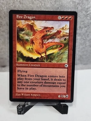 Fire Dragon Portal Mtg 1997 Magic the Gathering  - Image 1 of 2