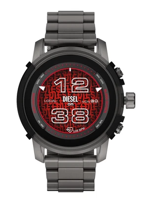 DIESEL DZT2042 GRIFFED GEN 6 GUNMETAL STAINLESS STEEL BRACELET MENS SMARTWATCH - Image 1 of 4