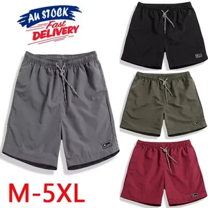 Mens Gym Running Shorts Casual Sports Training Fitness Elastic Waist Short Pants - Picture 1 of 18