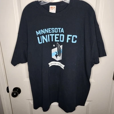 Minnesota United FC Shirt Mens 2XL Black MLS Soccer Western Conference Gildan - Image 1 of 4