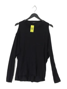 AllSaints Women's Top S Black 100% Cotton Long Sleeve Crew Neck Basic - Picture 1 of 5